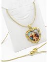 SET DE COLLAR Y DIJE EN RODIO CON MICROCIRCIONES