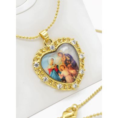 SET DE COLLAR Y DIJE EN RODIO CON MICROCIRCIONES