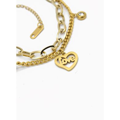 PULSERA COMBINADA EN ACERO INOXIDABLE 316L VIP