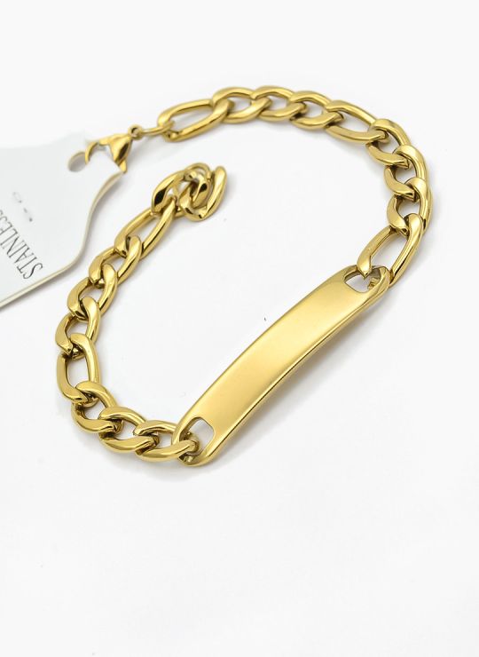 PULSERA COMBINADA EN ACERO INOXIDABLE 316L VIP