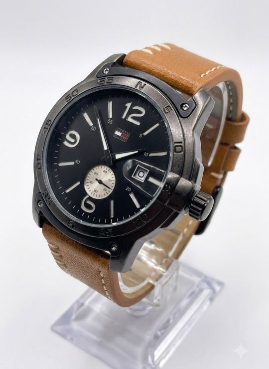RELOJ CON CALENDARIO/SEGUNDERO LATERAL CALIDAD AAA PULSO CUERO REFORZADO PREMIUM/NO SUMERGIBLE