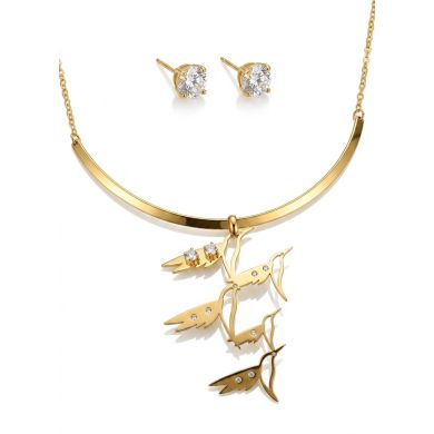 SET DE COLLAR, DIJE EN ACERO INOXIDABLE 316L