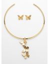 SET DE COLLAR, DIJE EN ACERO INOXIDABLE 316L