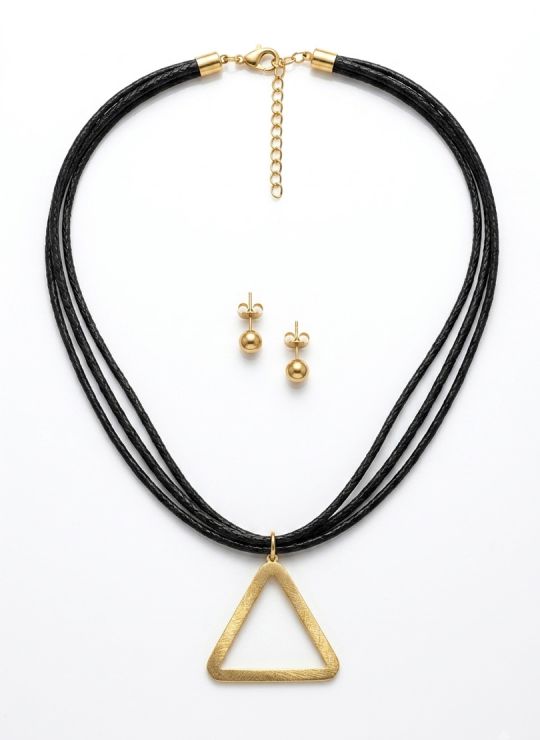 SET DE COLLAR, DIJE EN ACERO INOXIDABLE 316L