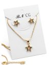 SET DE COLLAR Y DIJE EN RODIO CON MICROCIRCIONES