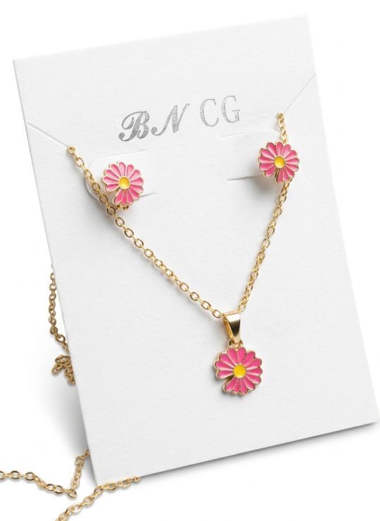 SET DE COLLAR Y DIJE EN RODIO CON MICROCIRCIONES