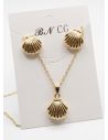 SET DE COLLAR Y DIJE EN RODIO CON MICROCIRCIONES