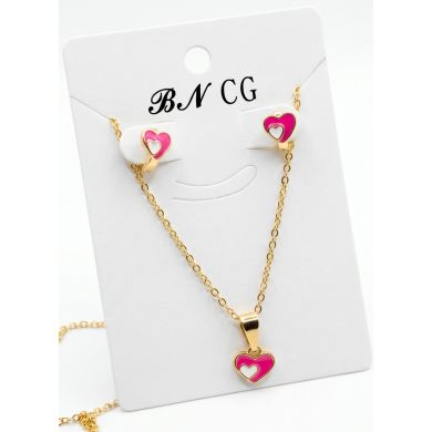 SET DE COLLAR Y DIJE EN RODIO CON MICROCIRCIONES