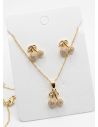 SET DE COLLAR Y DIJE EN RODIO CON MICROCIRCIONES