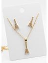 SET DE COLLAR Y DIJE EN RODIO CON MICROCIRCIONES