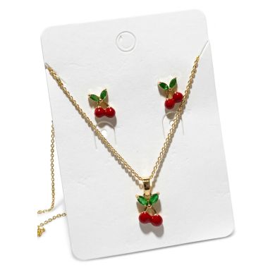 SET DE COLLAR Y DIJE EN RODIO CON MICROCIRCIONES