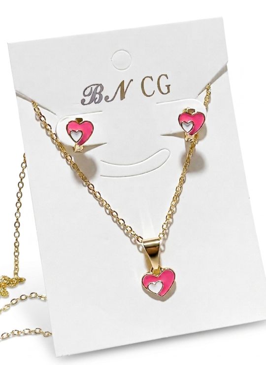 SET DE COLLAR Y DIJE EN RODIO CON MICROCIRCIONES