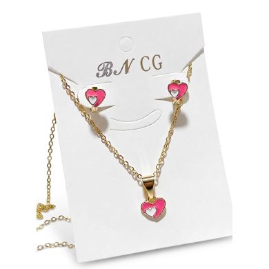 SET DE COLLAR Y DIJE EN RODIO CON MICROCIRCIONES