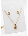 SET DE COLLAR Y DIJE EN RODIO CON MICROCIRCIONES