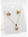 SET DE COLLAR Y DIJE EN RODIO CON MICROCIRCIONES