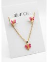 SET DE COLLAR Y DIJE EN RODIO CON MICROCIRCIONES
