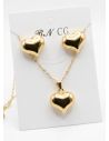 SET DE COLLAR Y DIJE EN RODIO CON MICROCIRCIONES