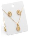 SET DE COLLAR Y DIJE EN RODIO CON MICROCIRCIONES