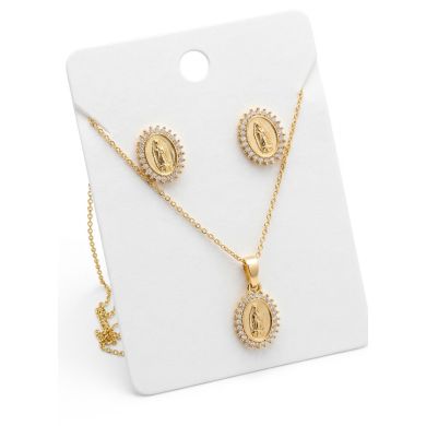 SET DE COLLAR Y DIJE EN RODIO CON MICROCIRCIONES