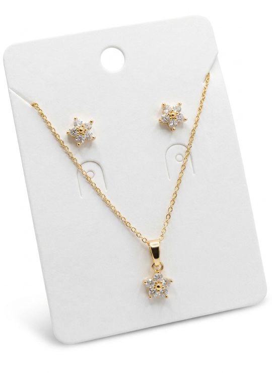SET DE COLLAR Y DIJE EN RODIO CON MICROCIRCIONES/XUPING