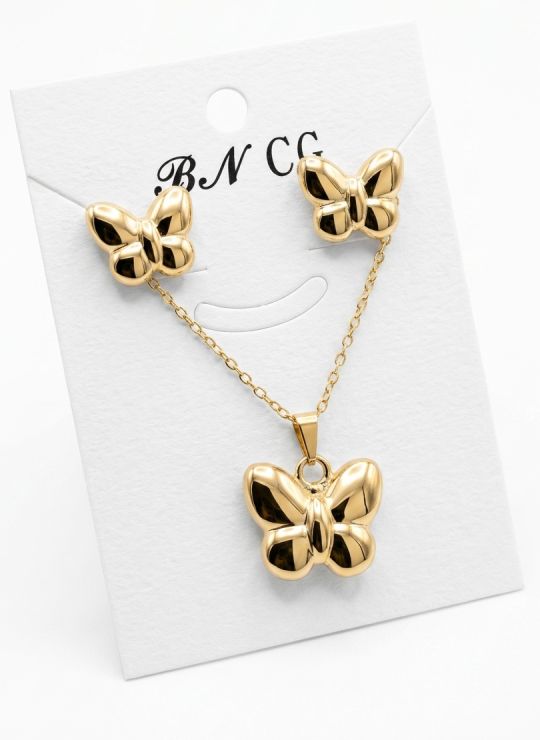 SET DE COLLAR Y DIJE EN RODIO CON MICROCIRCIONES/XUPING