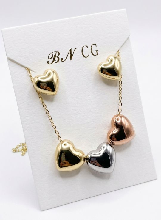 SET DE COLLAR Y DIJE EN RODIO CON MICROCIRCIONES/XUPING