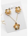 SET DE COLLAR Y DIJE EN RODIO CON MICROCIRCIONES/XUPING