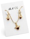 SET DE COLLAR Y DIJE EN RODIO CON MICROCIRCIONES/XUPING