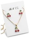 SET DE COLLAR Y DIJE EN RODIO CON MICROCIRCIONES/XUPING
