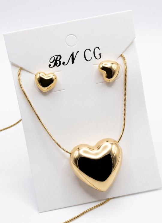SET DE COLLAR Y DIJE EN RODIO CON MICROCIRCIONES/XUPING