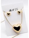 SET DE COLLAR Y DIJE EN RODIO CON MICROCIRCIONES/XUPING