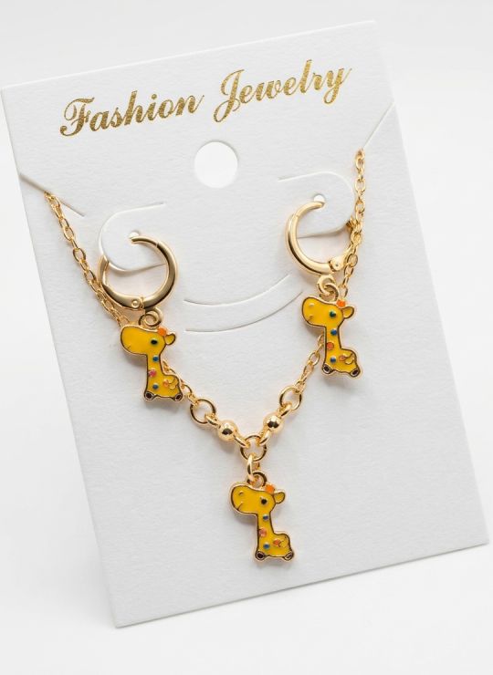 SET DE COLLAR Y DIJE EN RODIO CON MICROCIRCIONES/XUPING
