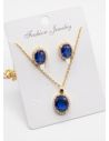 SET DE COLLAR Y DIJE EN RODIO CON MICROCIRCIONES/XUPING