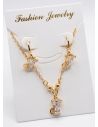 SET DE COLLAR Y DIJE EN RODIO CON MICROCIRCIONES/XUPING