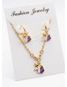 SET DE COLLAR Y DIJE EN RODIO CON MICROCIRCIONES/XUPING