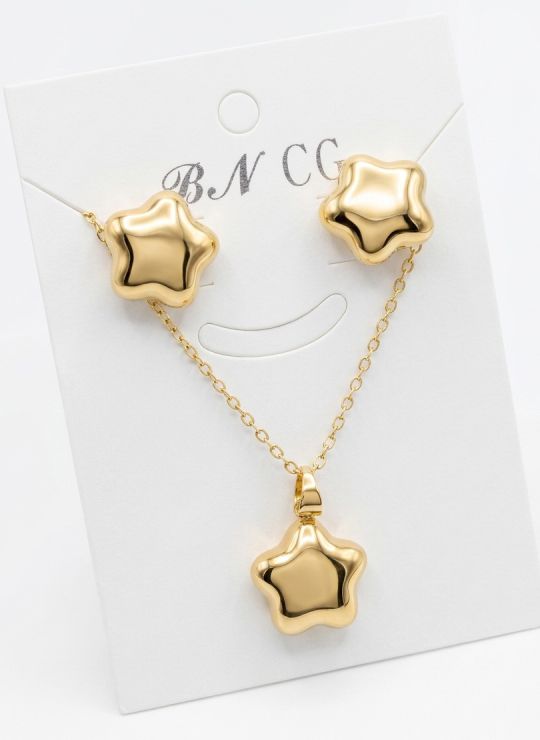 SET DE COLLAR Y DIJE EN RODIO CON MICROCIRCIONES/XUPING