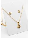 SET DE COLLAR Y DIJE EN RODIO CON MICROCIRCIONES/XUPING