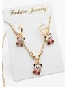 SET DE COLLAR Y DIJE EN RODIO CON MICROCIRCIONES/XUPING