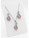 SET DE COLLAR Y DIJE EN RODIO CON MICROCIRCIONES/XUPING