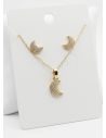 SET DE COLLAR Y DIJE EN RODIO CON MICROCIRCIONES/XUPING