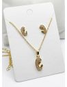 SET DE COLLAR Y DIJE EN RODIO CON MICROCIRCIONES/XUPING