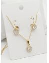 SET DE COLLAR Y DIJE EN RODIO CON MICROCIRCIONES/XUPING