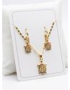 SET DE COLLAR Y DIJE EN RODIO CON MICROCIRCIONES/XUPING