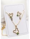 SET DE COLLAR Y DIJE EN RODIO CON MICROCIRCIONES/XUPING