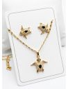 SET DE COLLAR Y DIJE EN RODIO CON MICROCIRCIONES/XUPING