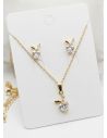 SET DE COLLAR Y DIJE EN RODIO CON MICROCIRCIONES/XUPING