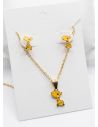 SET DE COLLAR Y DIJE EN RODIO CON MICROCIRCIONES/XUPING