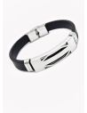 PULSERA NEOPRENO CON ACERO INOXIDABLE Y PLACA CON DISEÑO