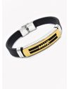 PULSERA NEOPRENO CON ACERO INOXIDABLE Y PLACA CON DISEÑO