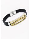 PULSERA NEOPRENO CON ACERO INOXIDABLE Y PLACA CON DISEÑO